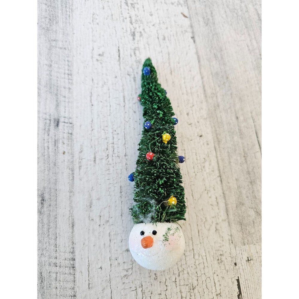 Snowman tree unique shabby chic decor ornament Xmas tree